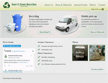 Tablet Screenshot of keepitgreenrecycling.ca